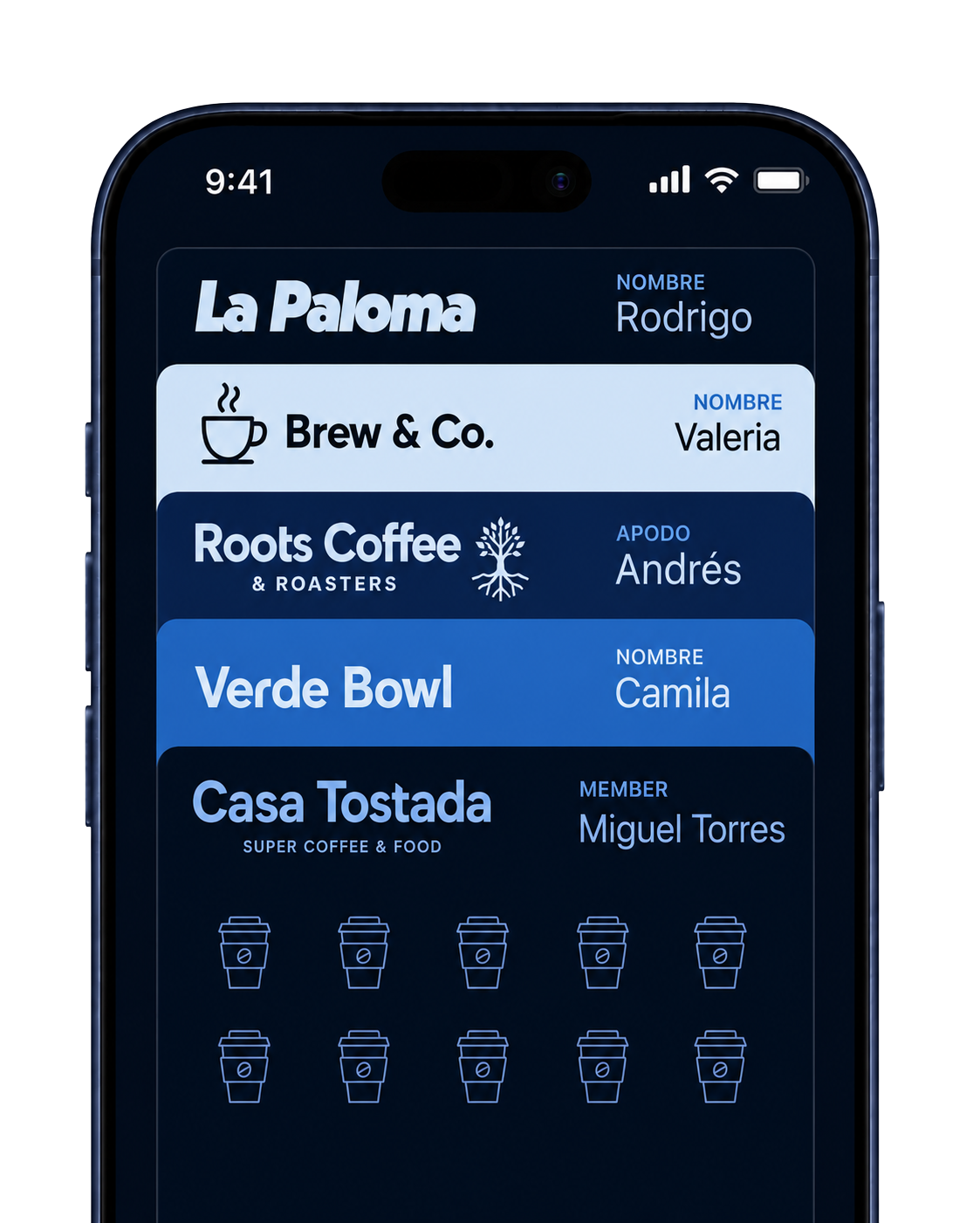iPhone con stack de tarjetas Loop Sales en Apple Wallet